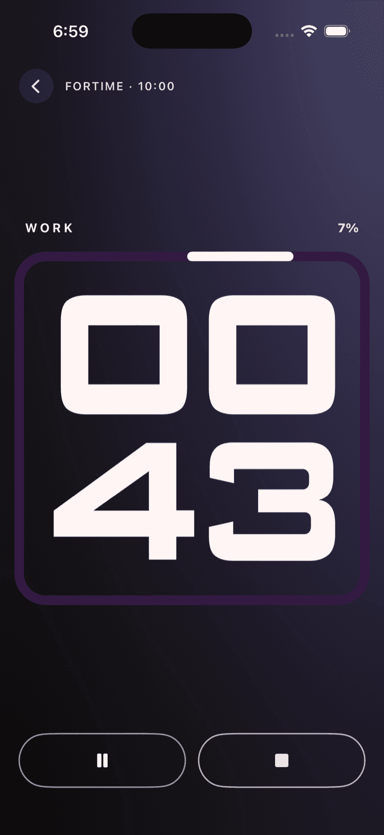Squall Bold clock face during a For Time