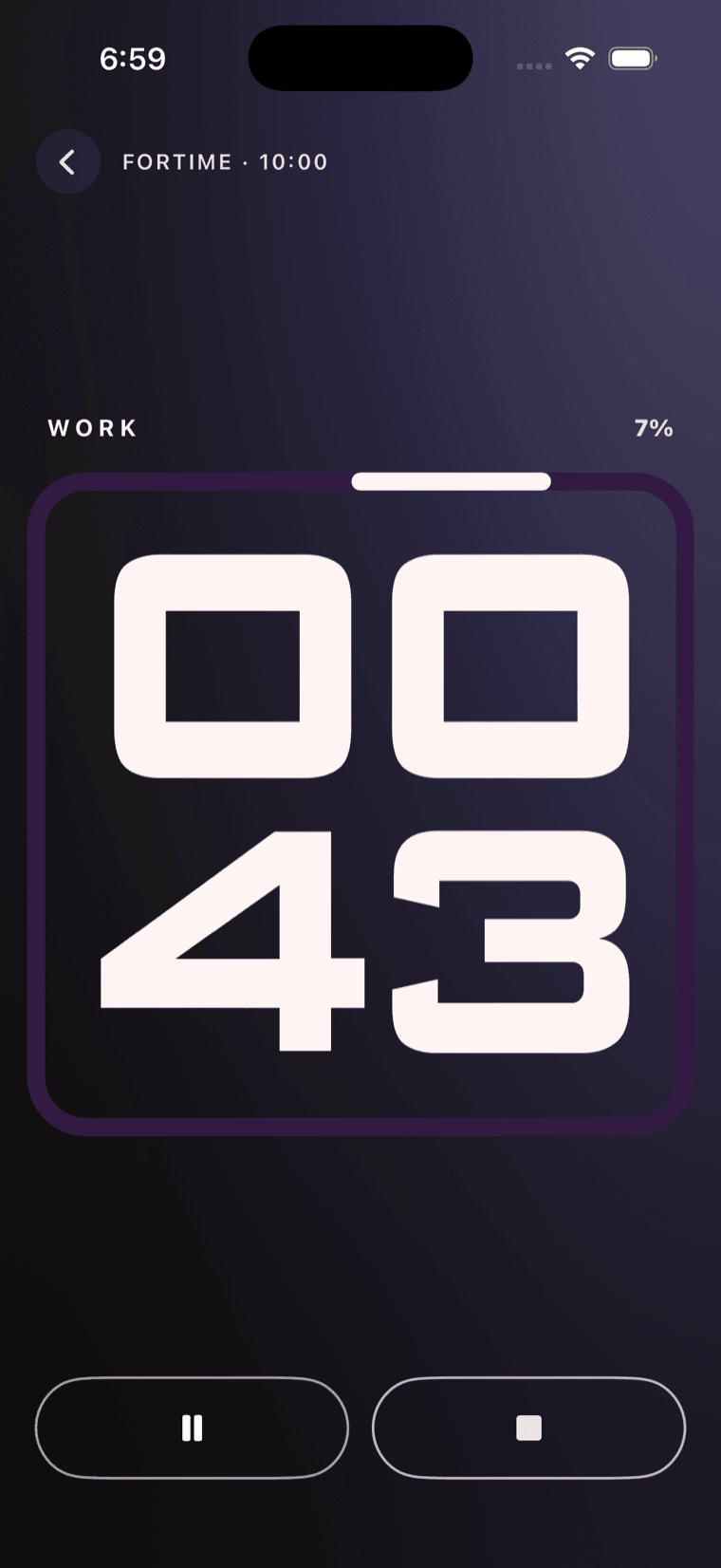Squall Bold clock face during a For Time