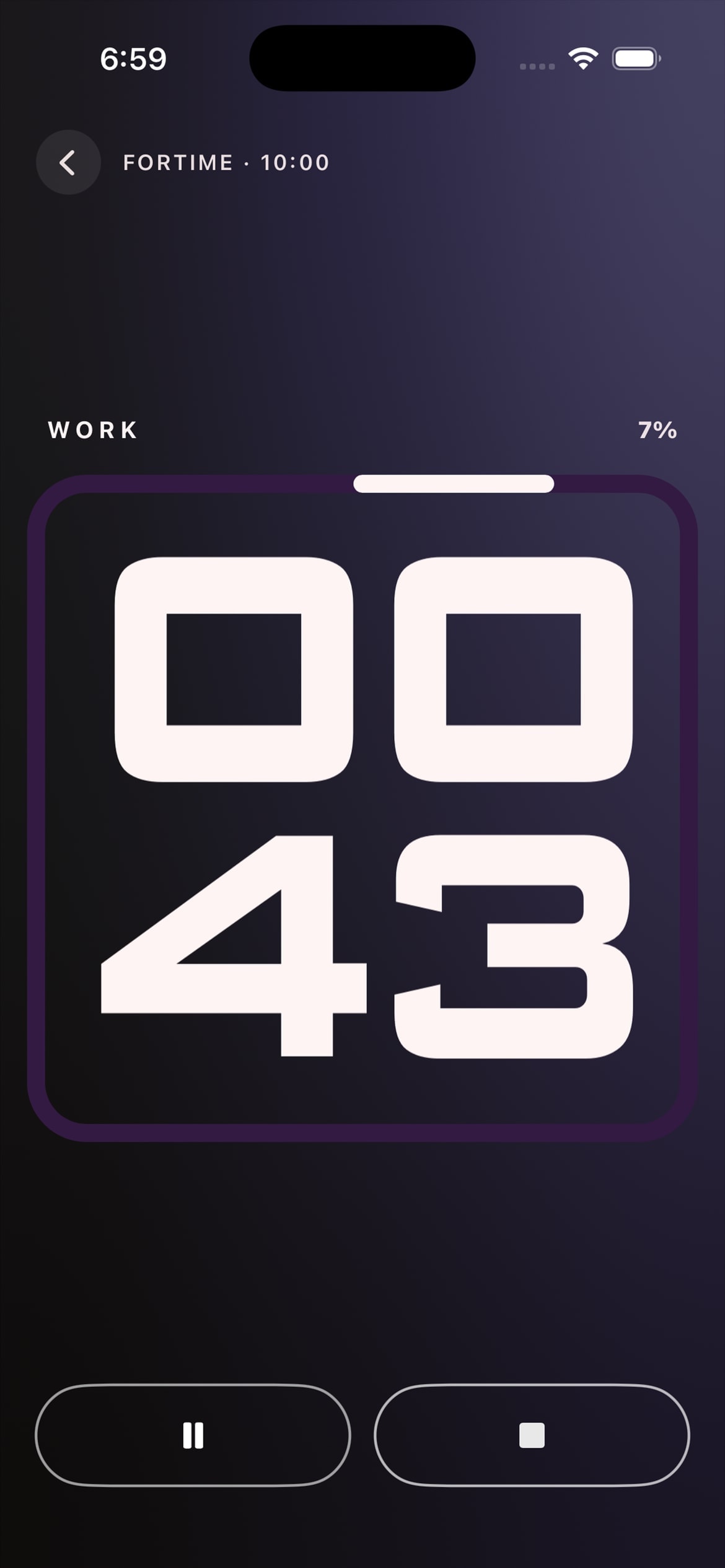 Squall Bold clock face during a For Time