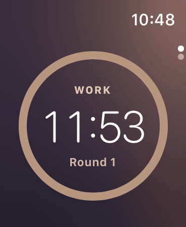 Squall running a workout on Apple Watch