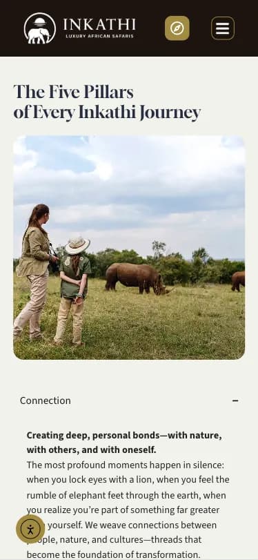 Inkathi Safaris on mobile