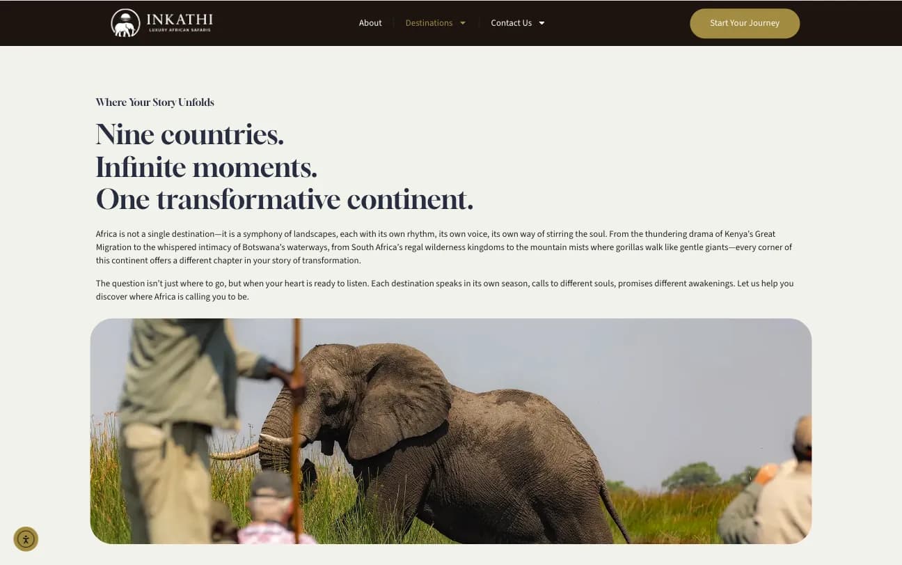 Inkathi Safaris tour detail page