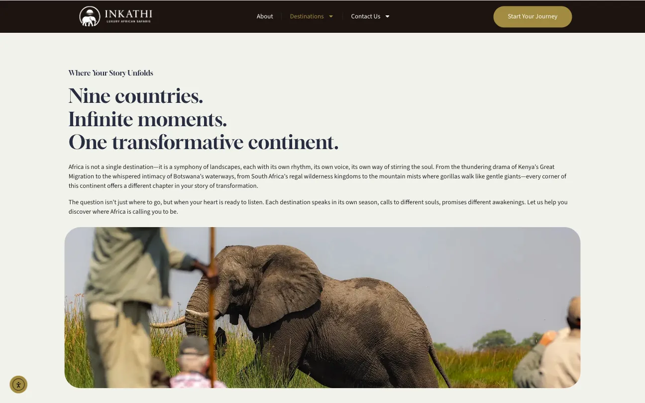 Inkathi Safaris tour detail page